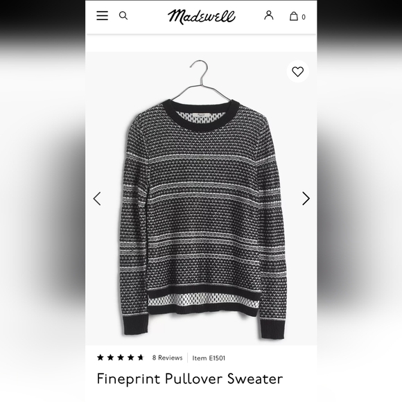 Madewell Sweaters - Madewell Fineprint Sweater Size Medium